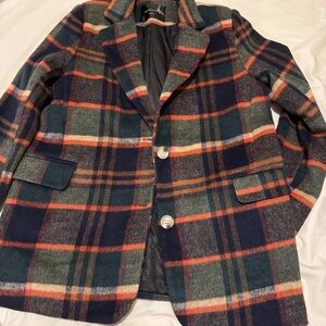 J. Crew Multicolor Plaid Blazer